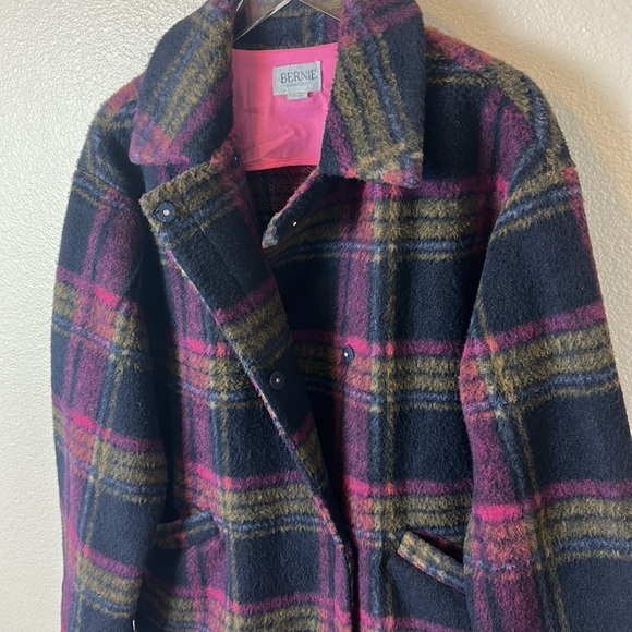 BERNIE MULTICOLORED PLAID WOOL BLEND SHACKET JACKET - Picture 6 of 12